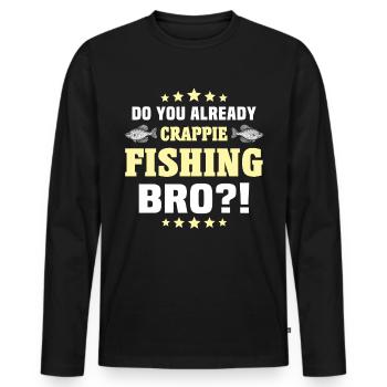 Sonnenbarsch Crappie Fishing - Männer Premium Bio Langarmshirt - Schwarz - Vorne - Nico (187cm)