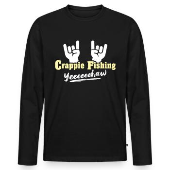 Crappie Fishing - Männer Premium Bio Langarmshirt - Schwarz - Vorne - Nico (187cm)