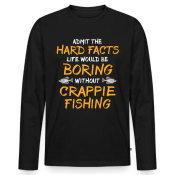 Crappie Fishing - Männer Premium Bio Langarmshirt - Schwarz - Vorne - Nico (187cm)