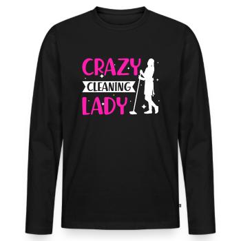 Week of Appreciation for Housekeeping - Men's Premium Organic Long Sleeve Shirt - black - Front - Nico (187cm)