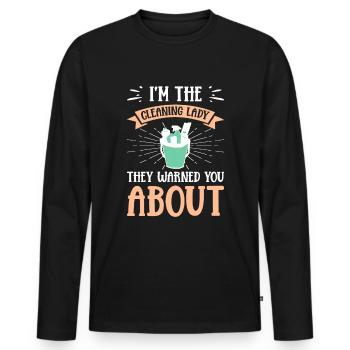 Week of Appreciation for Housekeeping - Men's Premium Organic Long Sleeve Shirt - black - Front - Nico (187cm)