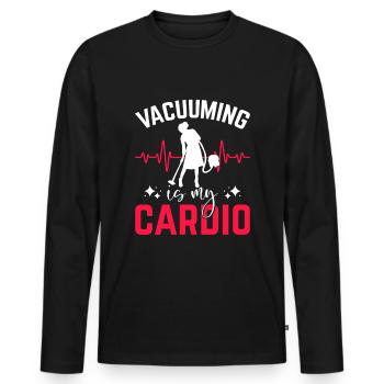 Week of Appreciation for Housekeeping - Men's Premium Organic Long Sleeve Shirt - black - Front - Nico (187cm)