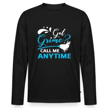 Week of Appreciation for Housekeeping - Men's Premium Organic Long Sleeve Shirt - black - Front - Nico (187cm)