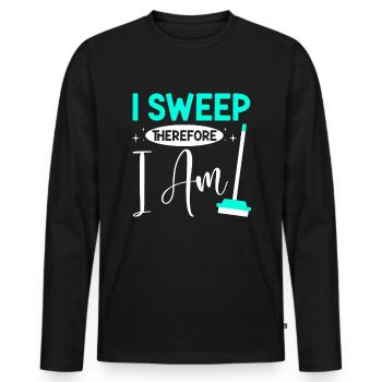 Week of Appreciation for Housekeeping - Men's Premium Organic Long Sleeve Shirt - black - Front - Nico (187cm)