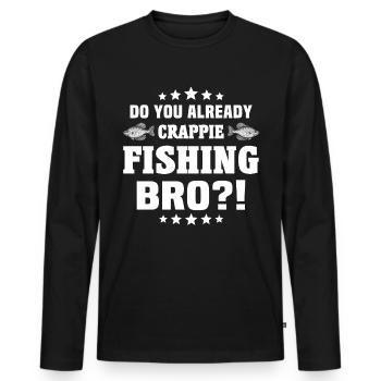 Crappie Fish - Männer Premium Bio Langarmshirt - Schwarz - Vorne - Nico (187cm)
