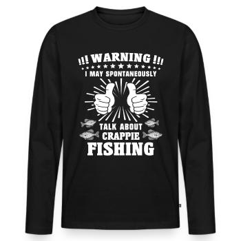 Crappie Fish - Männer Premium Bio Langarmshirt - Schwarz - Vorne - Nico (187cm)