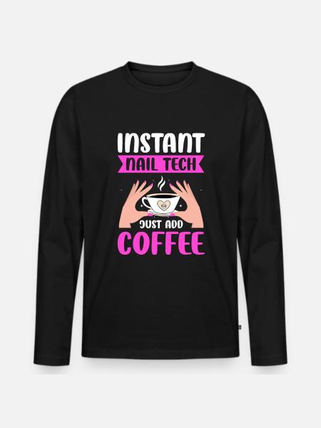 Nail Tech Manicure Nail Technician - Men's Premium Organic Long Sleeve Shirt - black