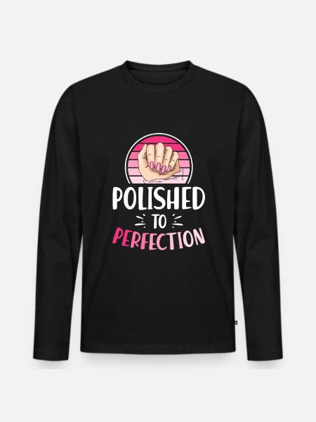 Nail Tech Manicure Nail Technician - Men's Premium Organic Long Sleeve Shirt - black