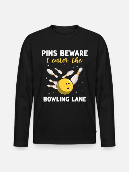 Bowler Bowling - Men's Premium Organic Long Sleeve Shirt - black