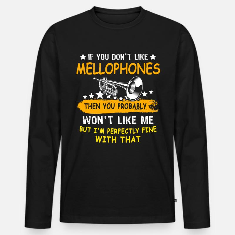 Mellophonist - Männer Premium Bio Langarmshirt - Schwarz