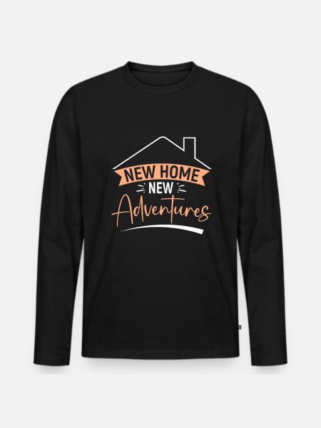 Neuer Hauseigentümer Hauseigentümer - Männer Premium Bio Langarmshirt - Schwarz
