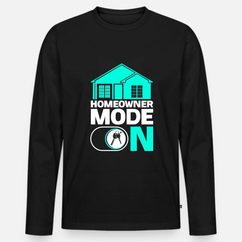 Neuer Hauseigentümer Hauseigentümer - Männer Premium Bio Langarmshirt - Schwarz