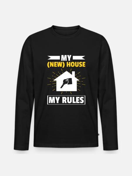 Neuer Hauseigentümer Hauseigentümer - Männer Premium Bio Langarmshirt - Schwarz