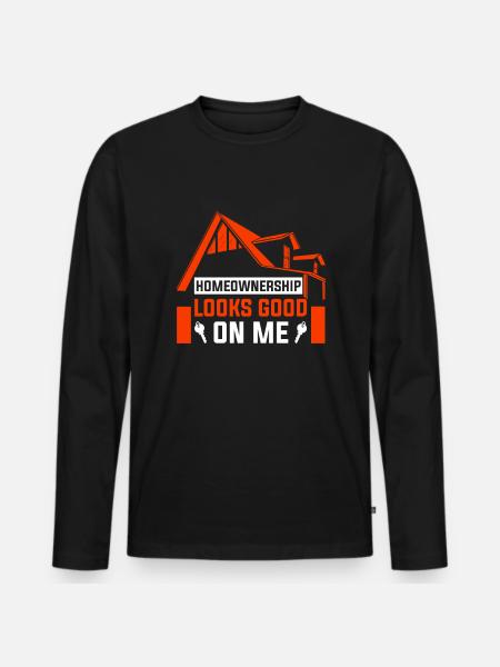 Neuer Hauseigentümer Hauseigentümer - Männer Premium Bio Langarmshirt - Schwarz