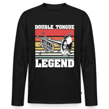 Mellophone Musician - Men's Premium Organic Long Sleeve Shirt - black - Front - Nico (187cm)
