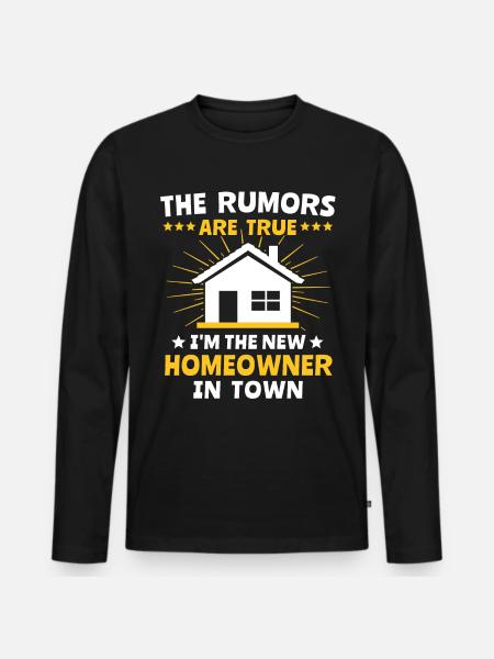 Homeowner New Home - Men's Premium Organic Long Sleeve Shirt - black