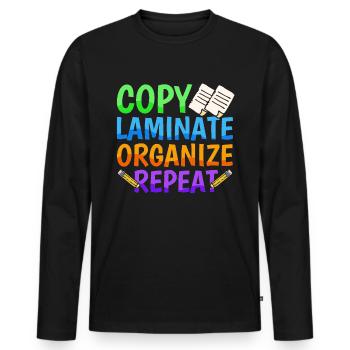 Paraprofessional -Paraeducator -Parapro Im - Men's Premium Organic Long Sleeve Shirt - black - Front - Nico (187cm)