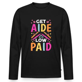 Parapro Teacher Assistant Paraprofessionales - Men's Premium Organic Long Sleeve Shirt - black - Front - Nico (187cm)