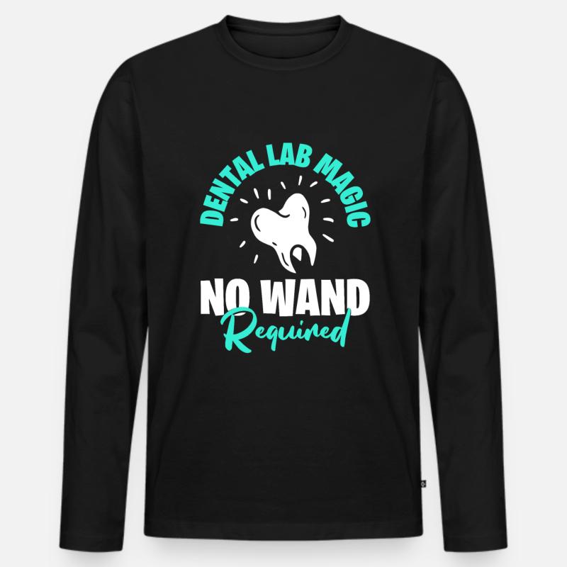 Zahntechniker Zahntechniker - Männer Premium Bio Langarmshirt - Schwarz