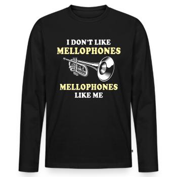 Mellophone Mellophone Player Mellophonium - Men's Premium Organic Long Sleeve Shirt - black - Front - Nico (187cm)