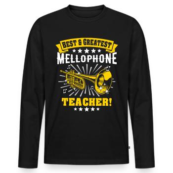 Mellophone Mellophone Player Mellophonium - Men's Premium Organic Long Sleeve Shirt - black - Front - Nico (187cm)