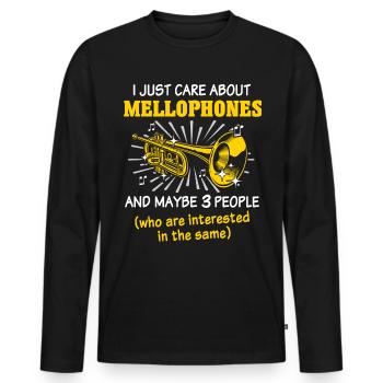 Mellophone Mellophone Player Mellophonium - Men's Premium Organic Long Sleeve Shirt - black - Front - Nico (187cm)