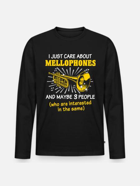 Mellophone Mellophone Player Mellophonium - Men's Premium Organic Long Sleeve Shirt - black