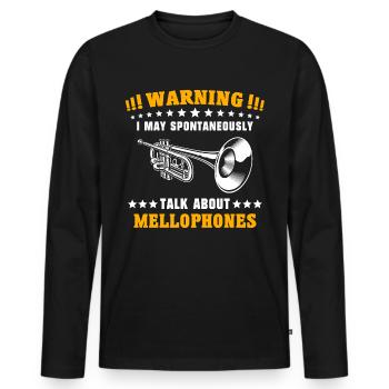 Mellophone Mellophone Player Mellophonium - Men's Premium Organic Long Sleeve Shirt - black - Front - Nico (187cm)