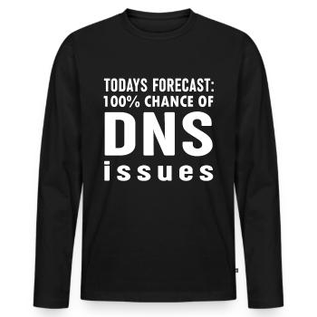 "Heute Prognose" Funny System Engineering Nerd - Männer Premium Bio Langarmshirt - Schwarz - Vorne - Nico (187cm)