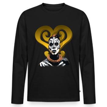 Sankofa Symbol Adinkra Ghana Black History - Men's Premium Organic Long Sleeve Shirt - black - Front - Nico (187cm)