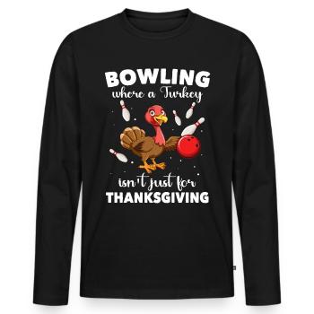 Bowler Turquie Bowling - T-shirt manches longues Premium bio Homme - noir - Devant - Nico (187cm)
