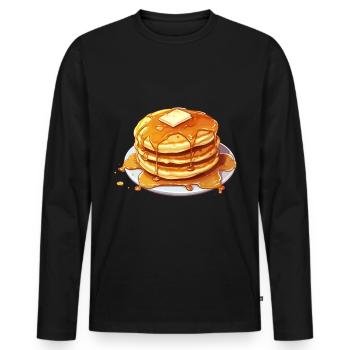 National Maple Syrup Day Day - Sugar and - Men's Premium Organic Long Sleeve Shirt - black - Front - Nico (187cm)
