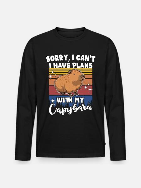 Capybara - T-shirt manches longues Premium bio Homme - noir