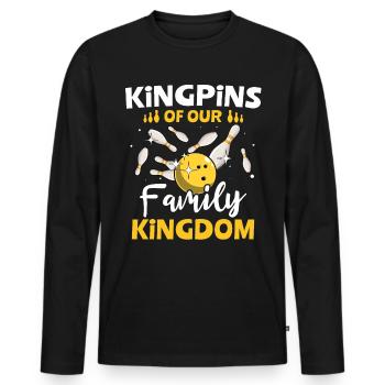 Quilles Famille Quille - T-shirt manches longues Premium bio Homme - noir - Devant - Nico (187cm)