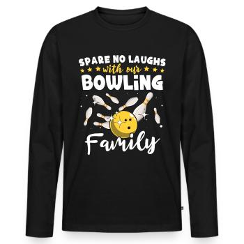 Quilles Famille Quille - T-shirt manches longues Premium bio Homme - noir - Devant - Nico (187cm)