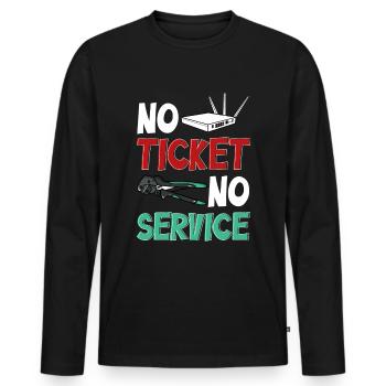 Administrateur réseau Administrateur système Réseau - T-shirt manches longues Premium bio Homme - noir - Devant - Nico (187cm)
