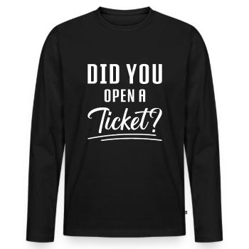Administrateur réseau Administrateur système Réseau - T-shirt manches longues Premium bio Homme - noir - Devant - Nico (187cm)