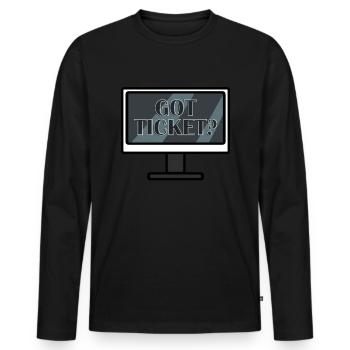 Administrateur réseau Administrateur système Réseau - T-shirt manches longues Premium bio Homme - noir - Devant - Nico (187cm)