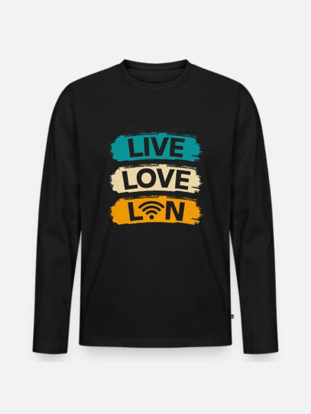 Netzwerkadministrator Systemadministrator Netzwerk - Männer Premium Bio Langarmshirt - Schwarz