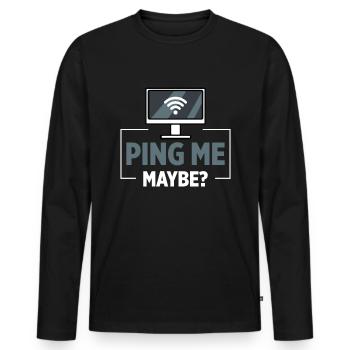 Administrateur réseau Administrateur système Réseau - T-shirt manches longues Premium bio Homme - noir - Devant - Nico (187cm)