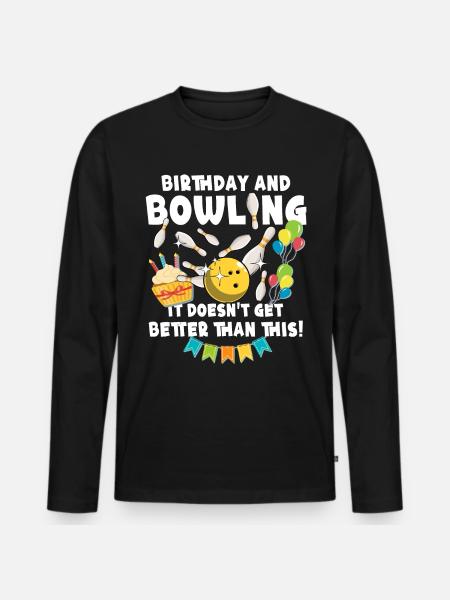 Bowling, Bowler d’anniversaire - T-shirt manches longues Premium bio Homme - noir