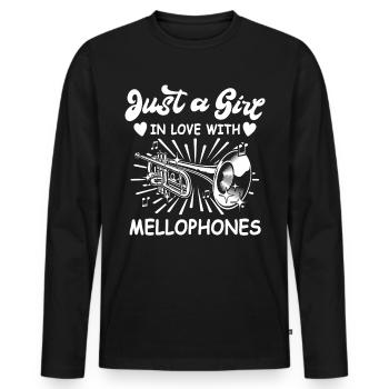 Mellophonist - Men's Premium Organic Long Sleeve Shirt - black - Front - Nico (187cm)