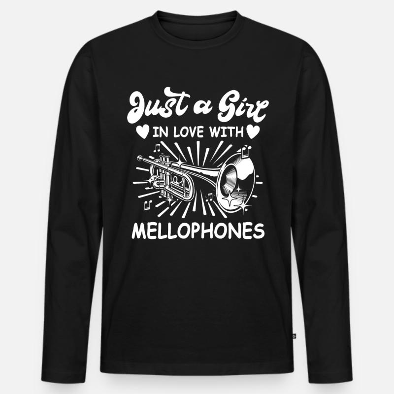 Mellophonist - Männer Premium Bio Langarmshirt - Schwarz