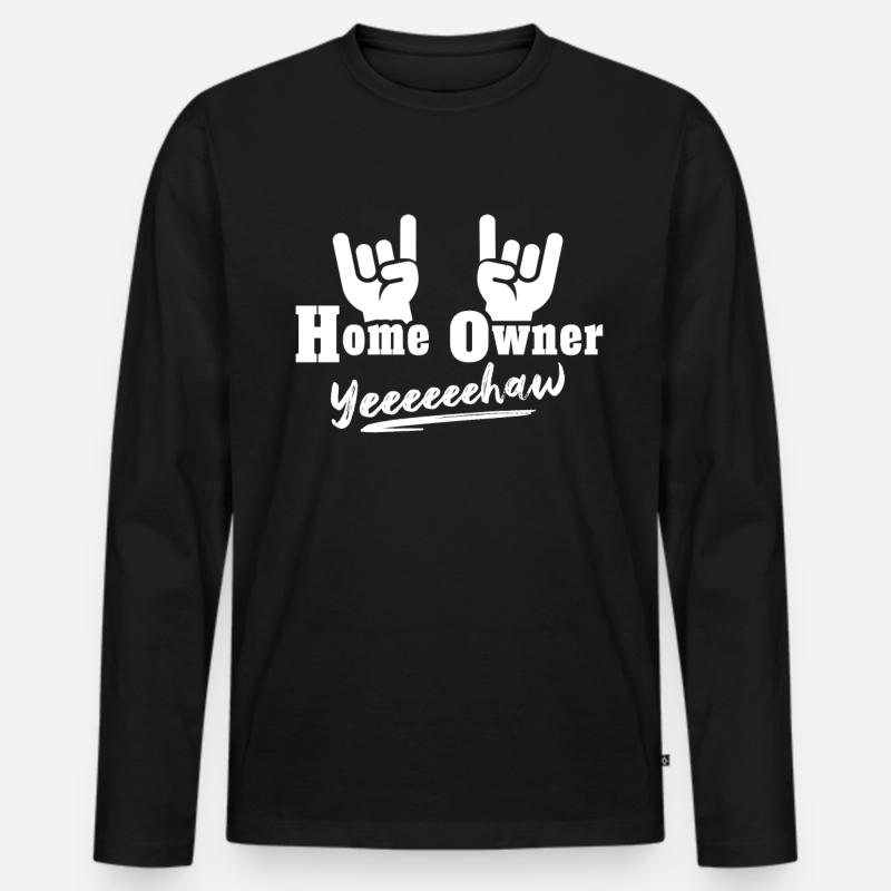 Hausbesitzer - Männer Premium Bio Langarmshirt - Schwarz