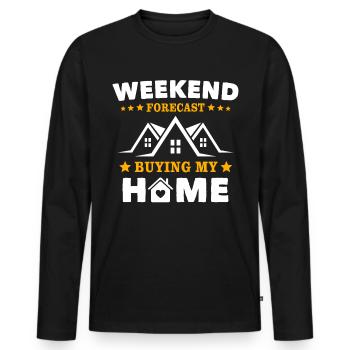 Homeowner - Men's Premium Organic Long Sleeve Shirt - black - Front - Nico (187cm)