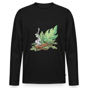 Smudge Sage Feather Spirituelle Hexerei - Männer Premium Bio Langarmshirt - Schwarz - Vorne - Nico (187cm)