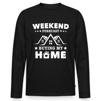 Homeowner - Men's Premium Organic Long Sleeve Shirt - black - Front - Nico (187cm)