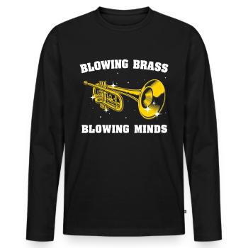 Mellophone Musician Mellophonist - Men's Premium Organic Long Sleeve Shirt - black - Front - Nico (187cm)