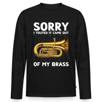 Mellophone Musician Mellophonist - Men's Premium Organic Long Sleeve Shirt - black - Front - Nico (187cm)