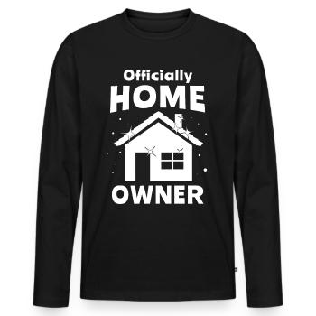 Hausbesitzer Homeowner - Männer Premium Bio Langarmshirt - Schwarz - Vorne - Nico (187cm)